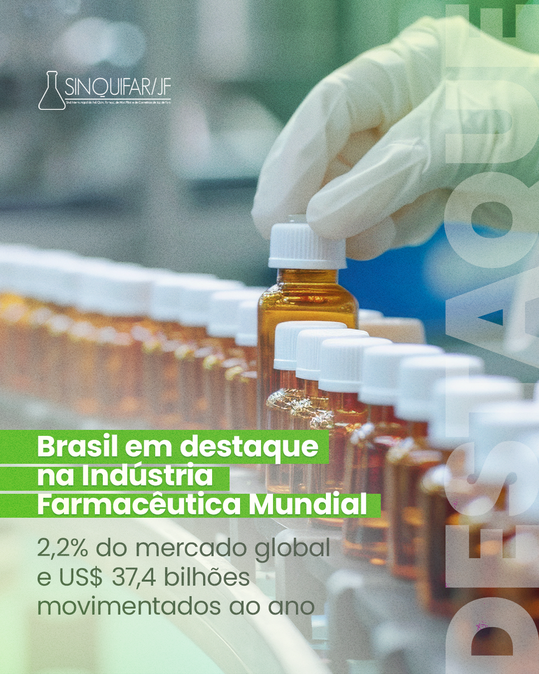 Leia mais sobre o artigo Brasil em destaque na Indústria Farmacêutica Mundial | 2,2% do mercado global e US$ 37,4 bilhões movimentados ao ano